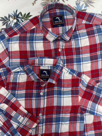 Red Checked Dad&Son Shirts