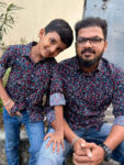 Dark Navy Multi Floral Print