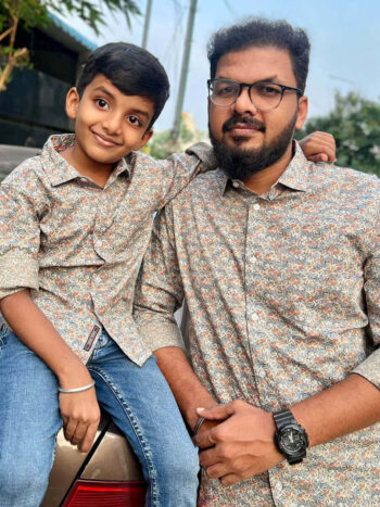 Multi Printed Flare Dad&son Combo Shirt