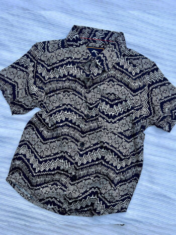 Black Waves Rayon Shirt