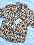 White Ikat Rayon printed Shirt