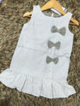 Light Grey 3 Bow Frock