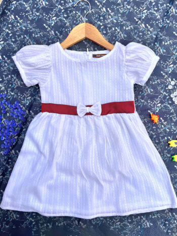 White Puff Sleeve Frock