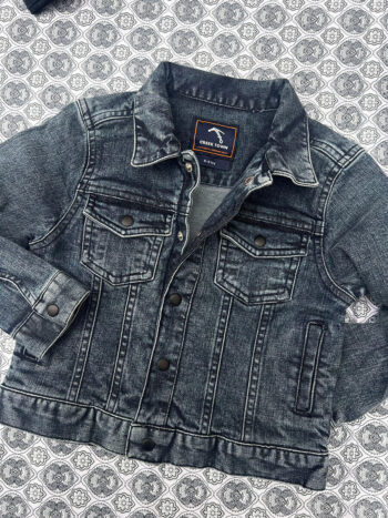 Navy Blue Acid Washed Denim Jacket