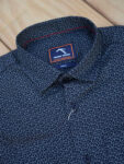 Black, Distinct blue geo pattern