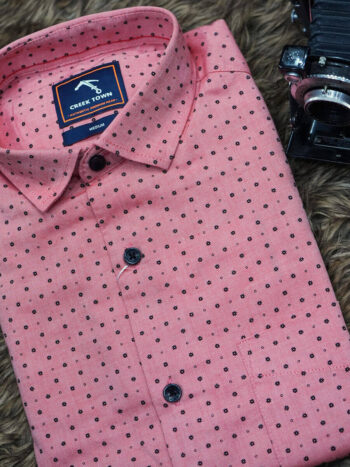 Peach Coloured Tiny Floral Print