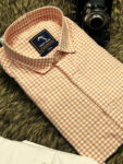 Orange and Green White Gingham Checks