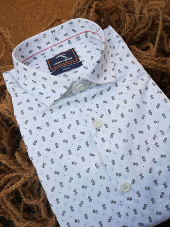 White Base Double Star Print