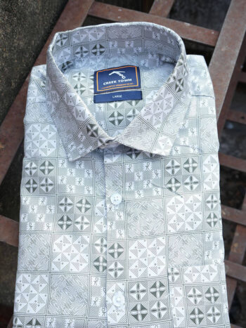 Grey African Adinkra Print
