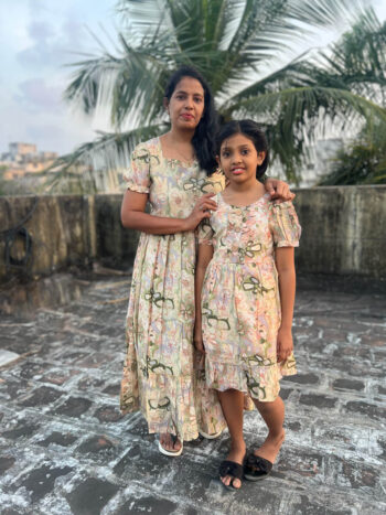 Green Yellow Silk Modal Floral Print