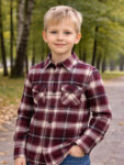 Megenta White Flannel checks