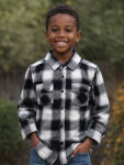 Black & White Big Flannel checks