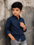 Navy blue square pattern