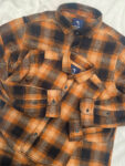 Orange and black flannel lumberjack Checks shirt