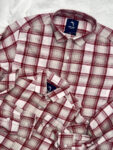 Red and white tartan plaid checks shirt