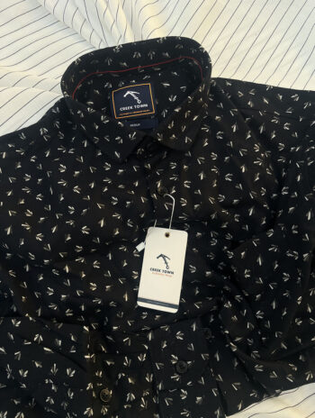 Navy Button fly print