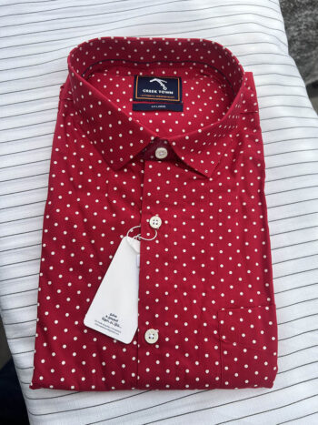 Red base white dots