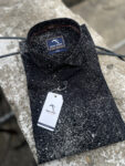 Black with white splatter print