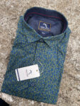 Olive green mini blue floral