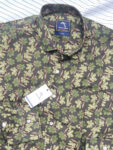 Dark olive green with floral