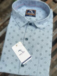 Grey base triangle round wave print