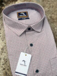 Dusty pink with red tiny dots