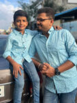 Sky Blue Dandelion Print Son shirt