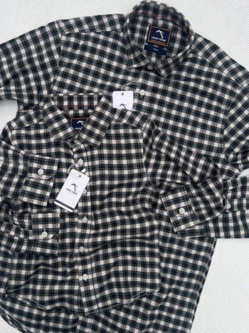 Green and White Mini Checks Shirt